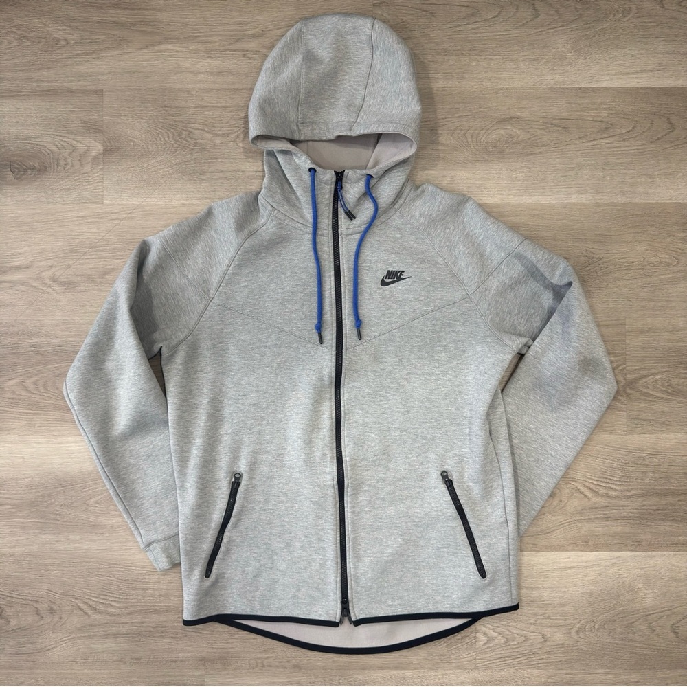 Nike Tech Fleece Windrunner Hoodie Full Zip Up Jacket Gray Mens L